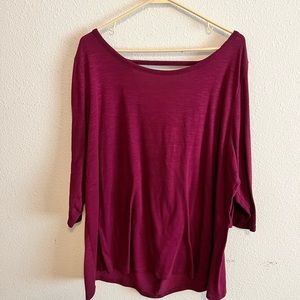 Magenta 22/24 lane bryant/livi active top with drape back